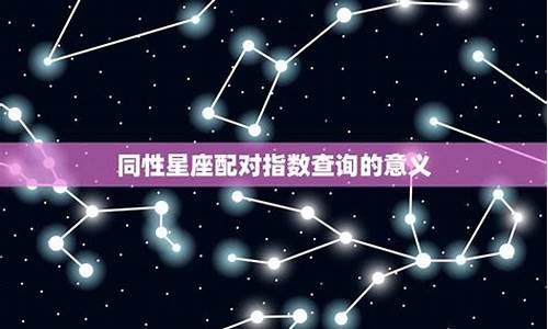 同星座配对指数怎么算_同星座配对指数